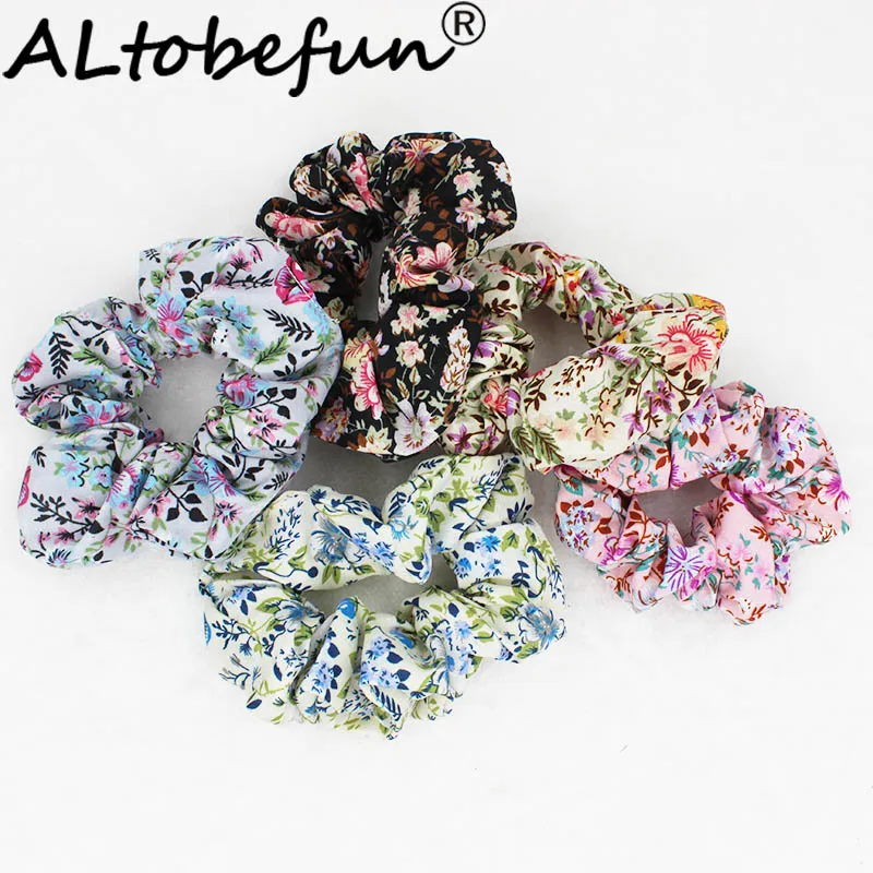 Цветочные женские аксессуары для волос ALTOBEFUN резинки модный эластичный