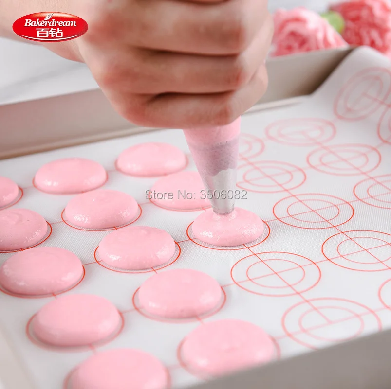 Bakerdream антипригарный Макарон силиконовый коврик для выпечки лист раскатки теста