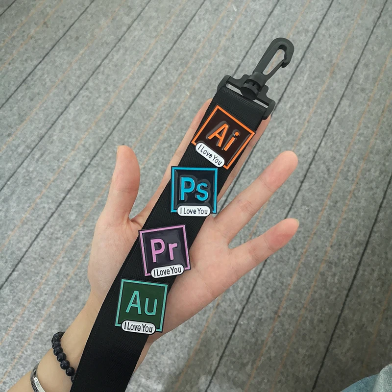 Веселые эмалированные значки на булавке для фотошопа AI PR AU от The Beatle броши из
