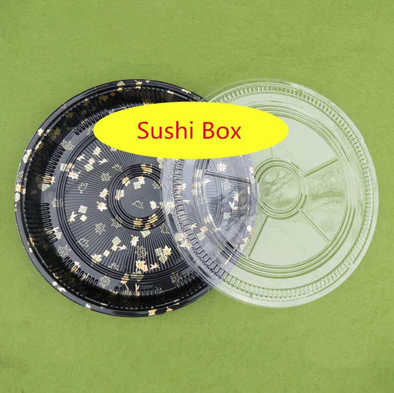 * Для любителей суши 35 см большая круглая тарелка для пластиковая с крышкой