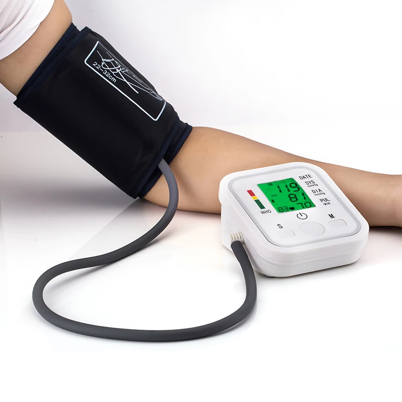 3 colors backlight voice Automatic Digital Arm Blood Pressure Monitor Sphygmomanometer Pressure Tonometer for Measuring Arterial