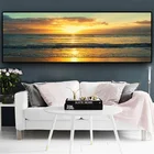 Природа океан пляж сарафаны панорамный пейзаж Картина на холсте скандинавские плакаты и принты Настенная картина для гостиной