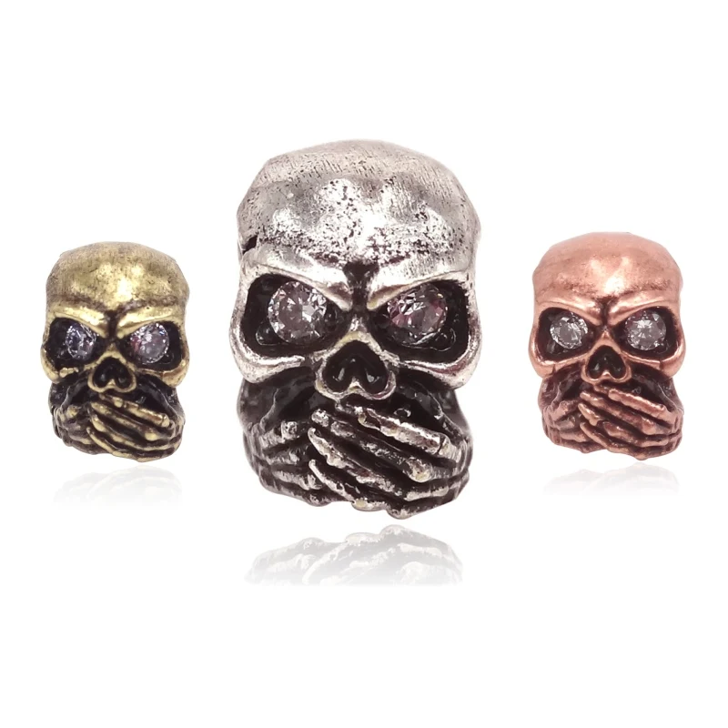 Новые прозрачные бусины из циркония с микрозакрепкой Do Not Say в виде черепа для