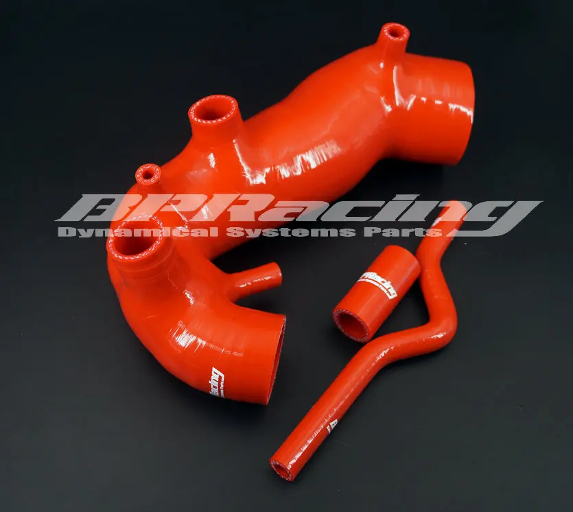 Силиконовый воздухозаборник индукционный шланг красного цвета для AUDI Audi A4/Passat B6