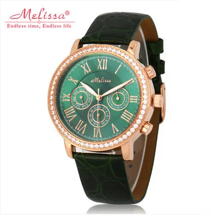 

Multi-functional Women Neutral Business Watches MELISSA Roman Dress Wrist watch Leather Water proof Reloj Feminino Montre F12141