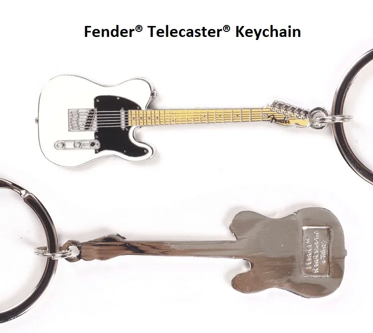 Металлический брелок для гитары Fender Telecaster Stratocaster Logo подлинные продукты