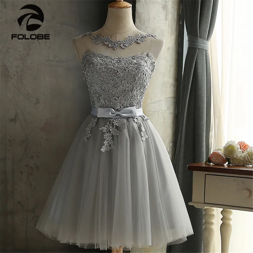 FOLOBE/модные серые кружевные мини-платья для женщин и девочек Винтажное фатиновое