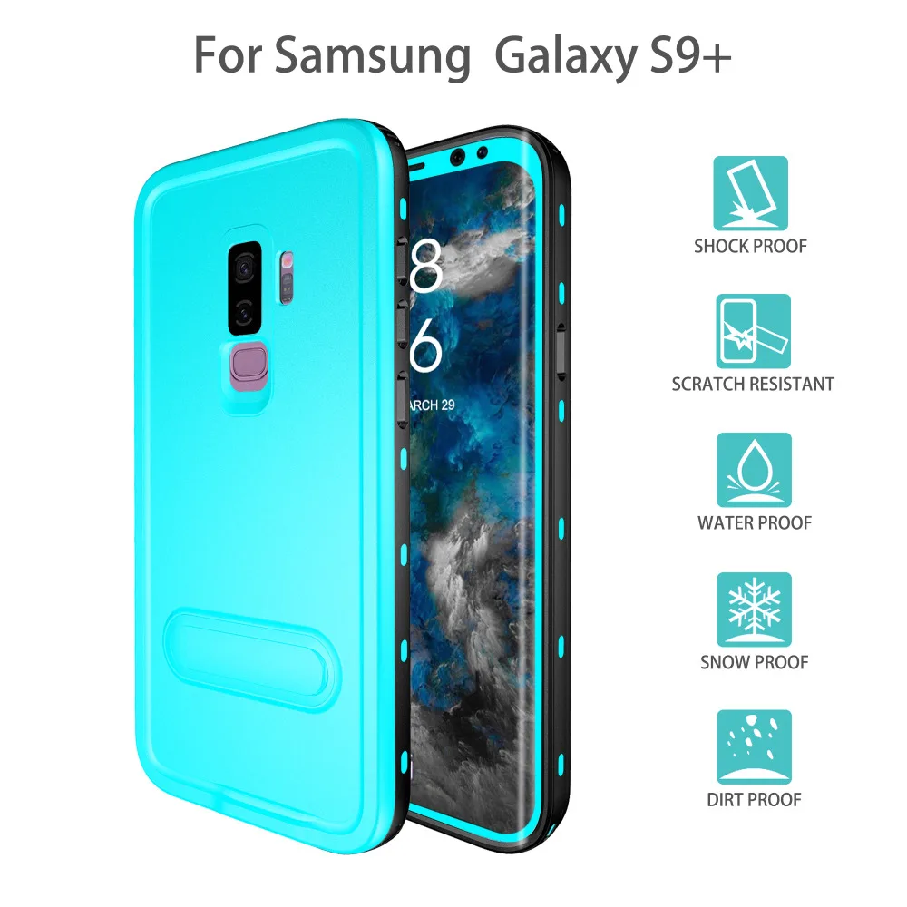 Водостойкий Чехол для Samsung Galaxy S8 9 плюс крышка 360 полная защита противоударный Броня Открытый Дайвинг Плавание телефонные чехлы