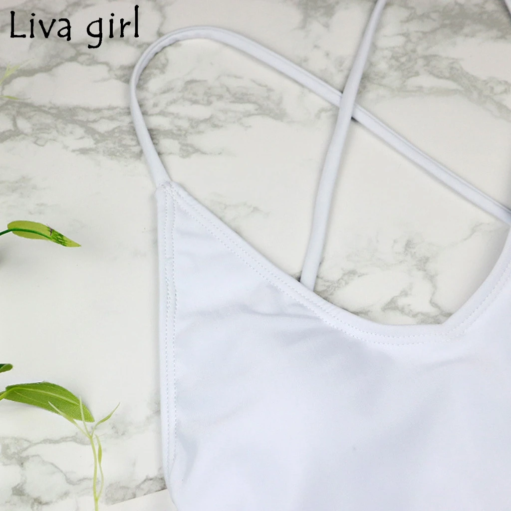 Liva girl, сексуальные цельные костюмы, новинка, женские одноцветные стринги, открытая спина, купальник, горячий набор, пляжный Монокини, купальный костюм, бикини, XL