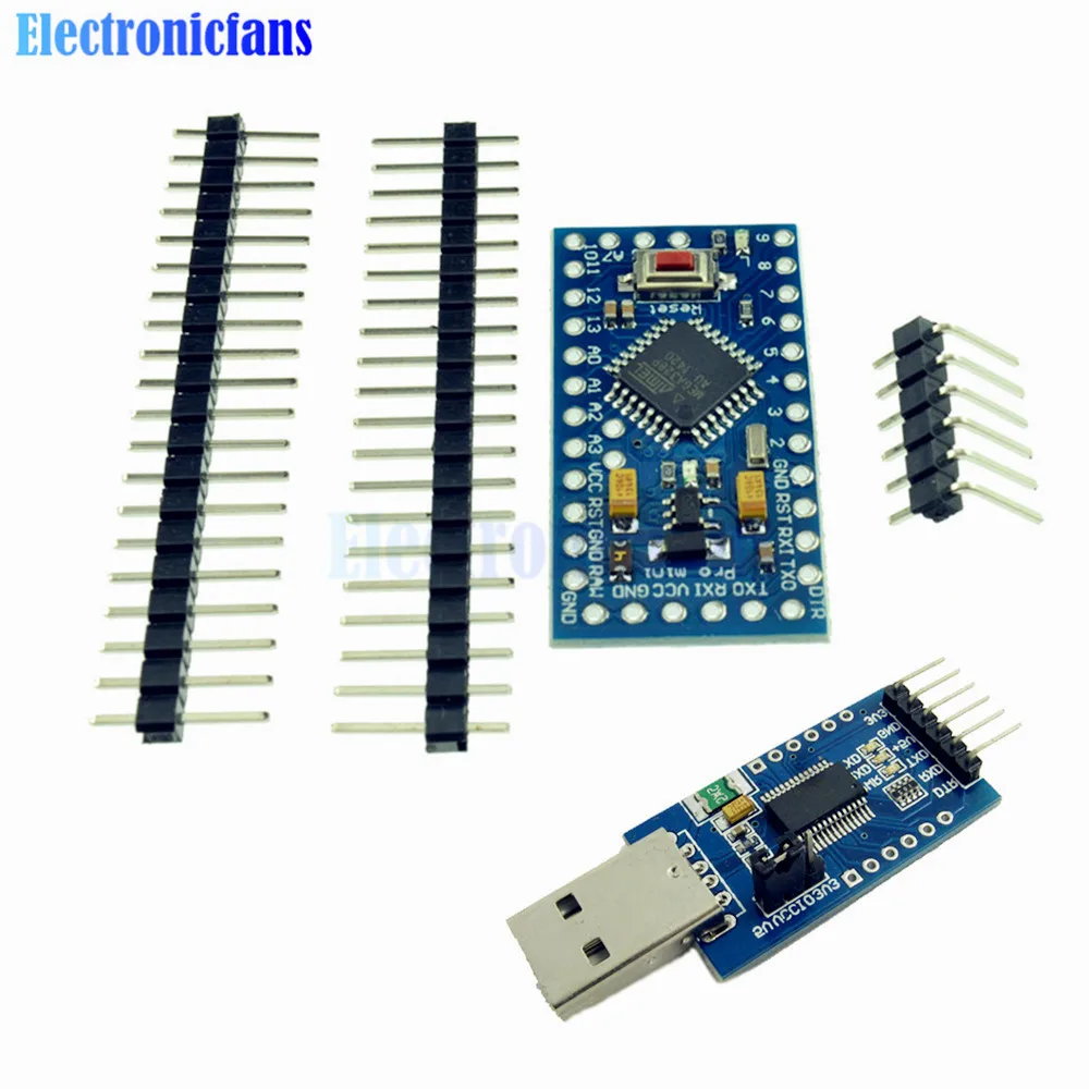 Преобразователь FT232RL USB-последовательный адаптер в Atmega328 ATMEGA328P Pro Mini 5 в 16 м, модуль платы для Arduino, 1 комплект