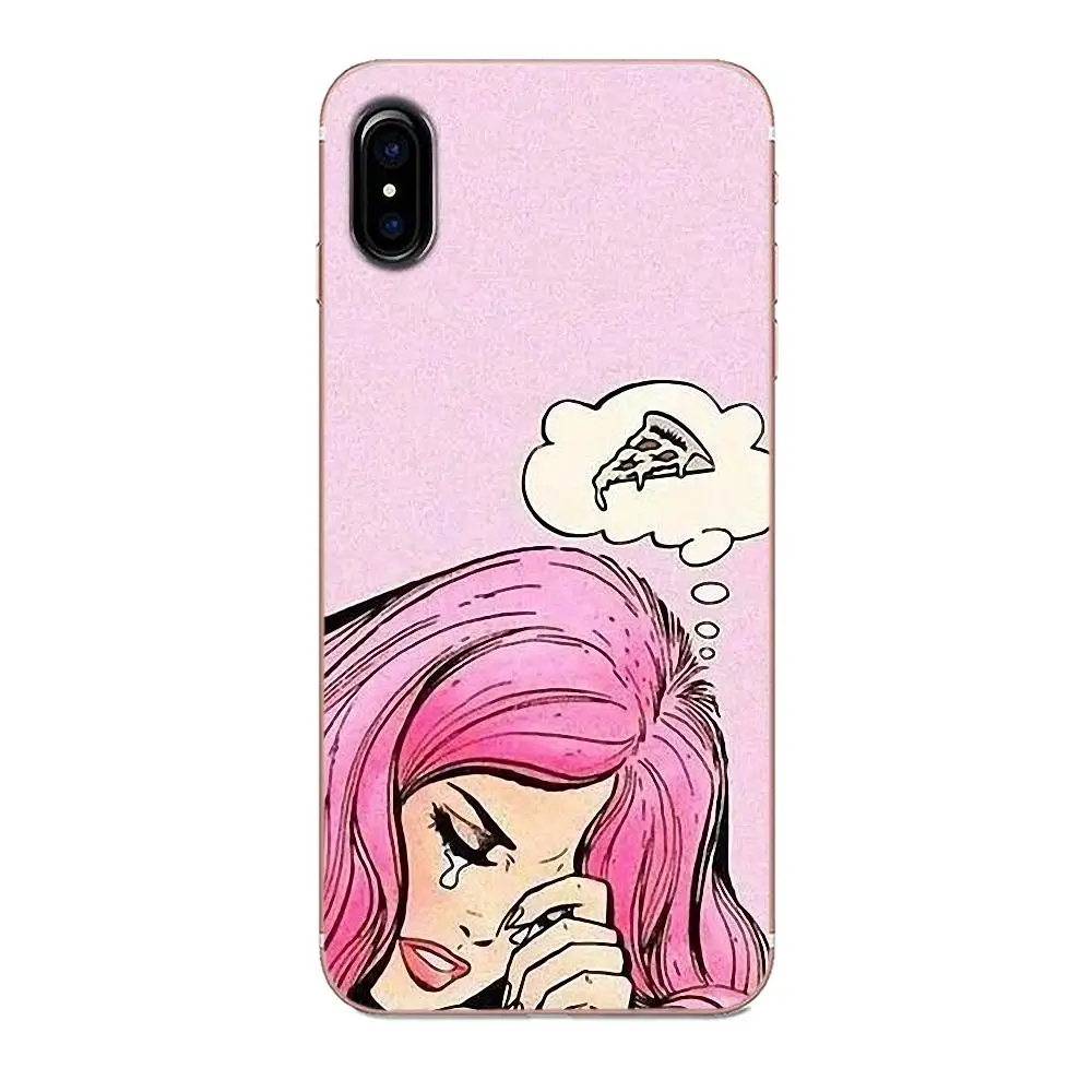Винтажная поп-арт плач девушка Diy красочный рисунок ТПУ для Samsung Galaxy Note 5 8 9 S3 S4 S5 S6 S7