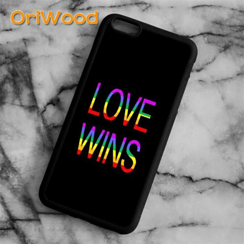 Радужный чехол OriWood для геев лесбиянок ЛГБТ гордость любовь выигрыш iPhone 5 6s 7 8 plus X