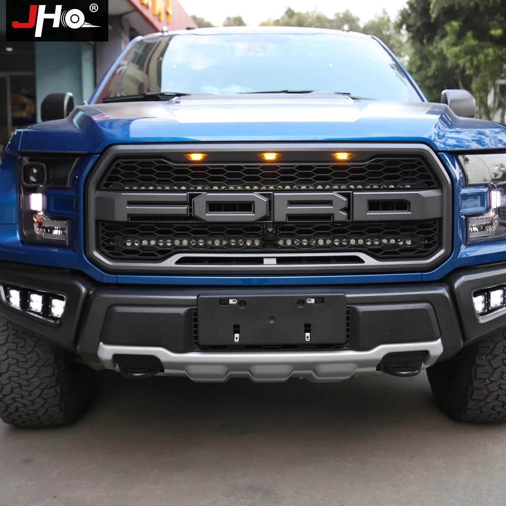 Передняя решетка JHO для внедорожника комплект светодиодсветильник фар Ford F150 Raptor