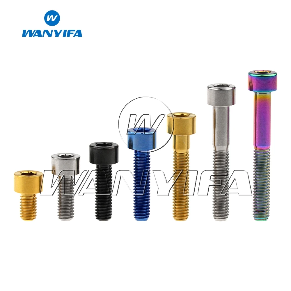 Wanifa Винт С Титановым болтом M5x10 12 16 18 20 25 30 35 40 45 50 55 60 мм Шестигранная клейкая