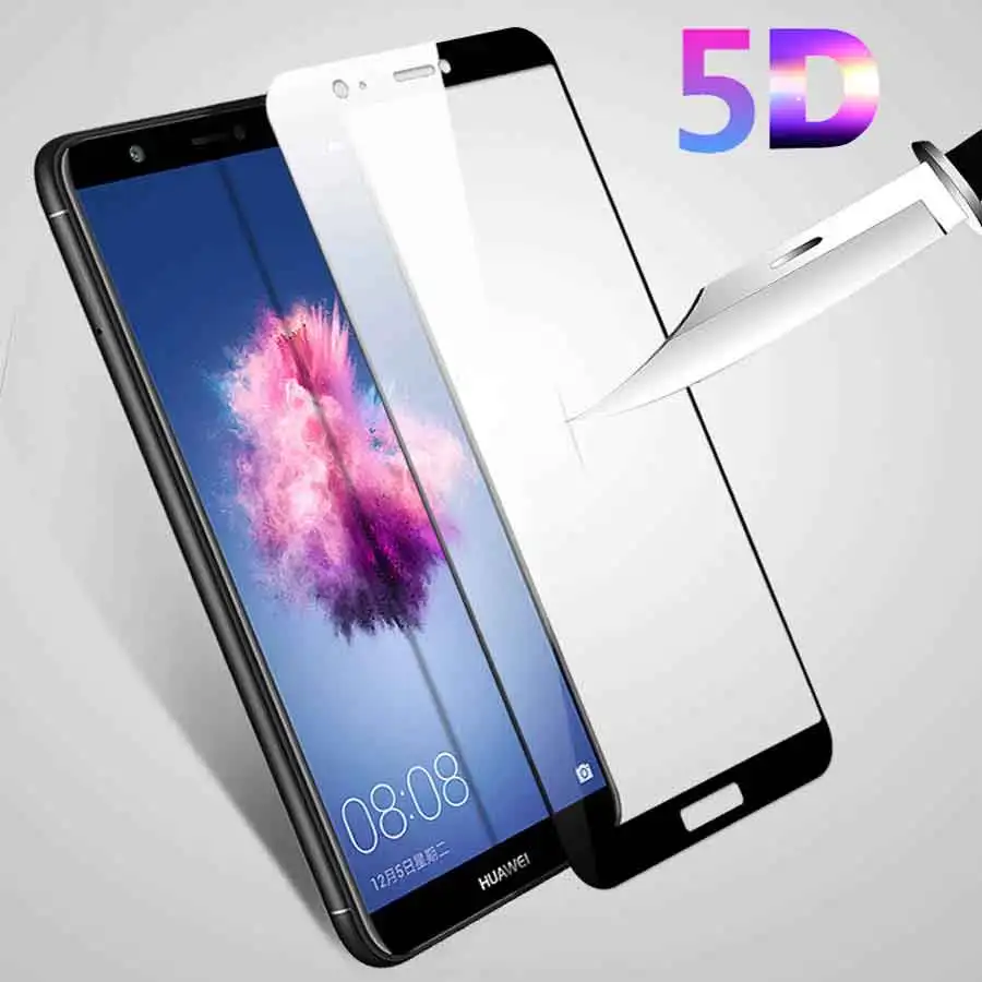 5D полное покрытие край закаленное Стекло на huawei P Smart FIG LX1 полный защитный Экран