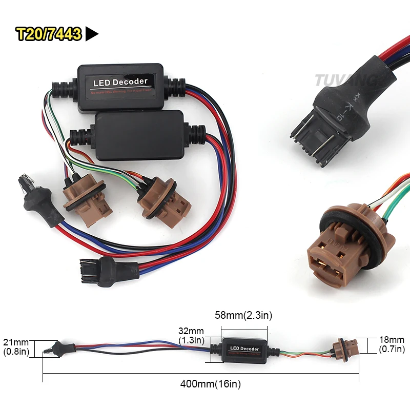 2X 1156 Ba15s 1157 T10 7443 7440 Bau15s Canbus поворотный сигнал провода без ошибок нагрузочные