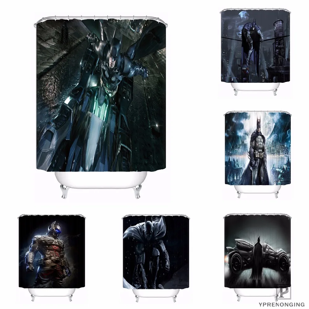 На заказ Бэтмен Arkham Marvel Водонепроницаемый душ Шторы Главная Ванна Ванная комната s крючки полиэфирной ткани Multi Sizes180509-02-147