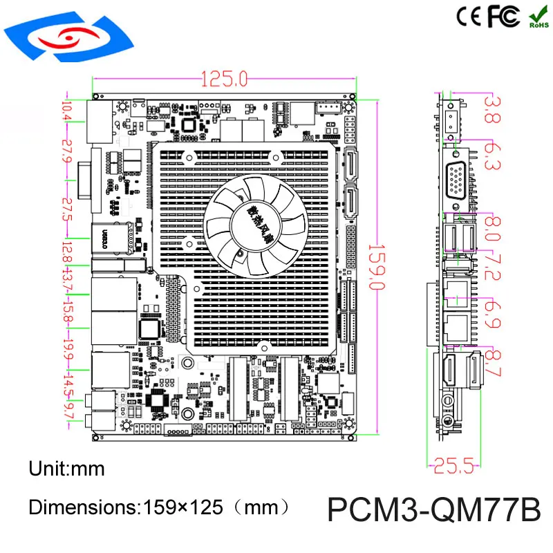 Новая индивидуальная Материнская плата Intel i5 2430M двухъядерная 2 4 ГГц мини ПК