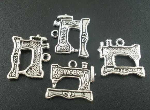 DoreenBeads подвески из цинкового металлического сплава швейная машина серебристого