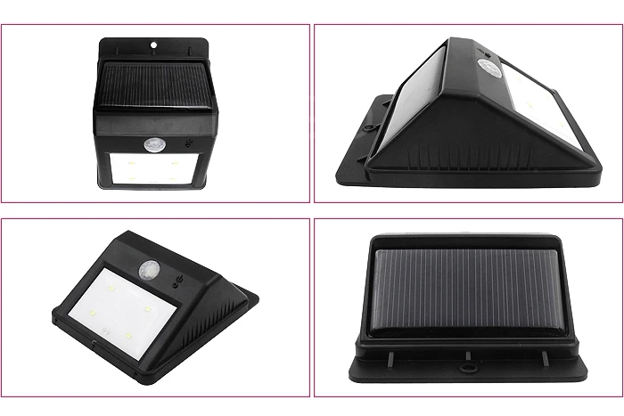 Водонепроницаемый уличный светодиодный настенный светильник на солнечной