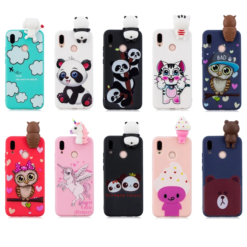 Phone Bag Case For Huawei P10 P20 Lite Pro 3D Toys Panda Cartoon Soft TPU Cover Fundas P9 P8 2017 Y5 |