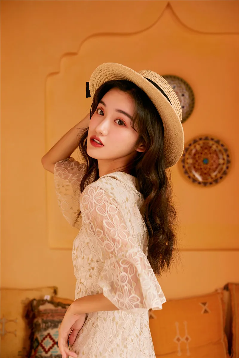 2019 новые модные женские платья винтажное кружевное платье Питер Пэн с