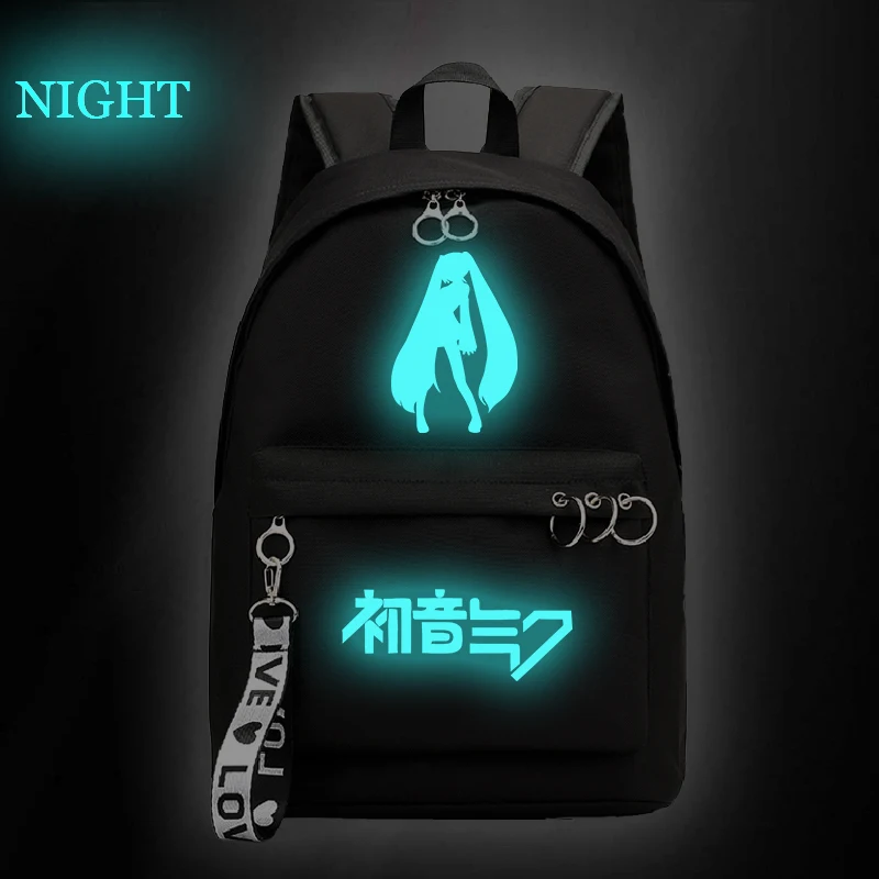 girls school bag 3 Hatsune Miku школьные сумки женский рюкзак сумка для девочек рюкзак для девочек Mochila Feminina - Цвет: girls school bag 3
