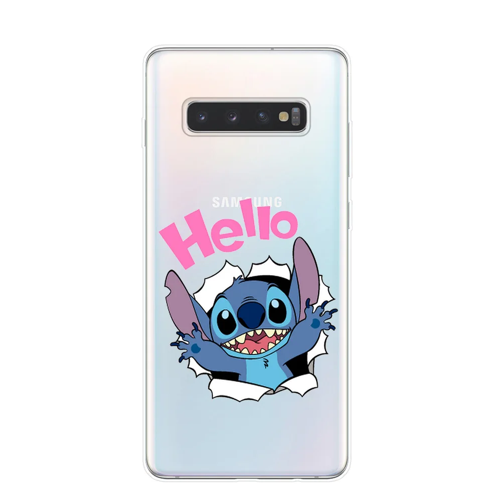 Чехлы для телефонов с милым рисунком стежка для samsung S10 S9 S8 Plus S10e 5G S6 S7 Edge S10Lite прозрачный силиконовый мягкий чехол-накладка