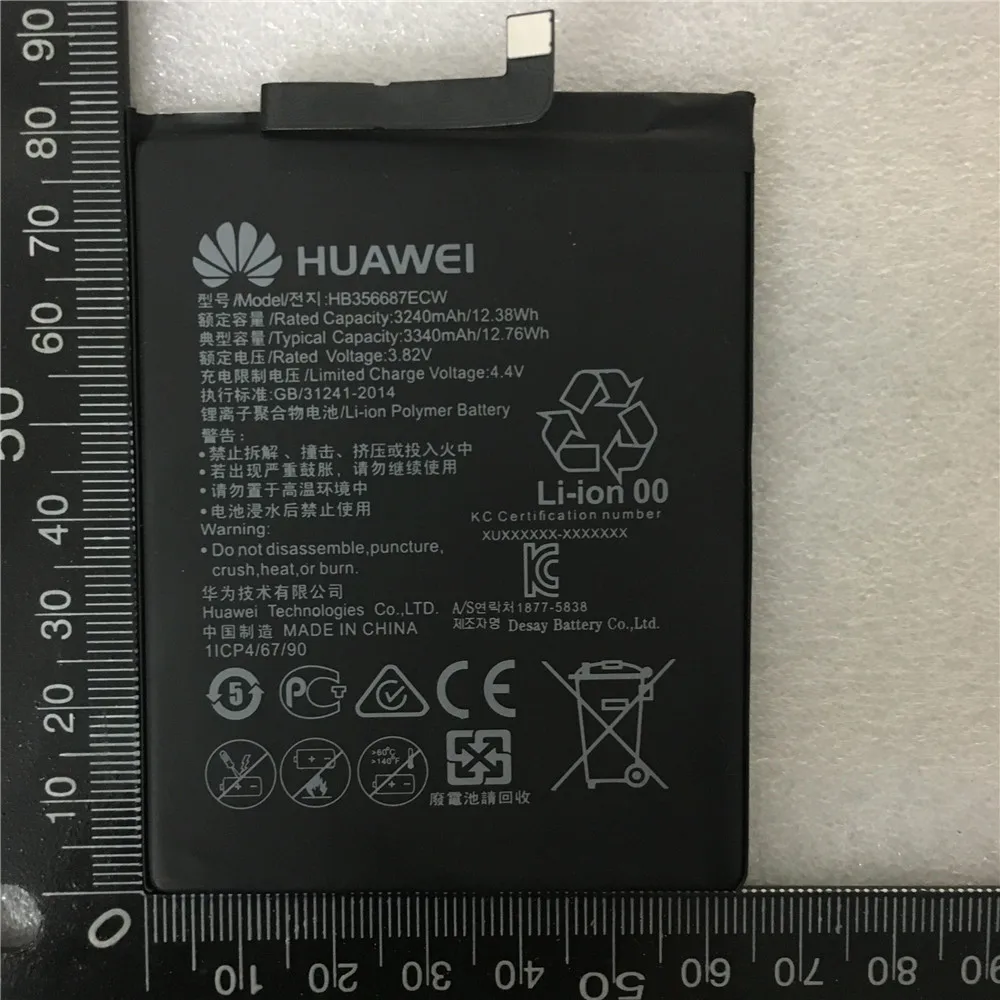 Hua Wei аккумулятор для телефона HB356687ECW для huawei Nova 2 plus/Nova 2i/G10/mate 10 Lite 3340 мАч Сменные Аккумуляторы