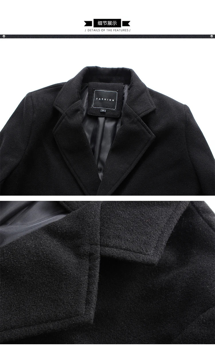 

XingDeng Fashion Business Men Long Winter Windproof Outwears Jackets Slim Fits top cotton Coats Plus 5XL High Quality clothes