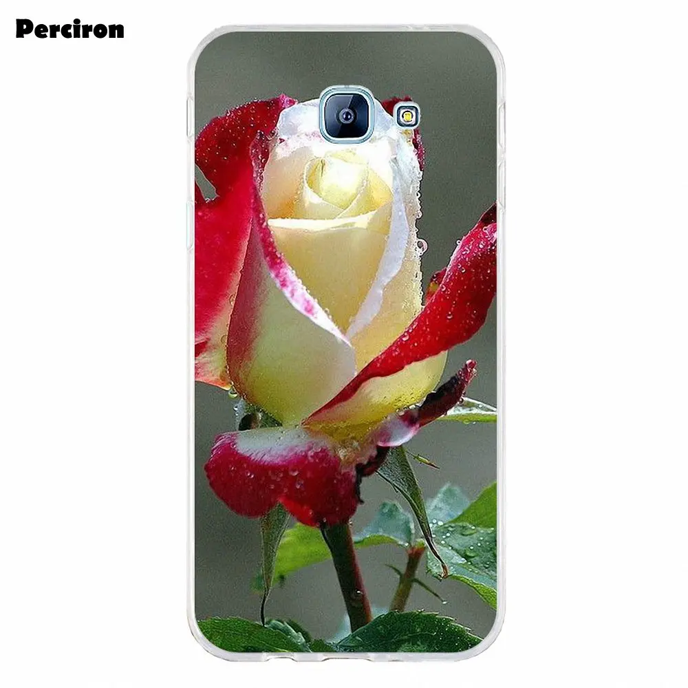 as picture Красные и белые розы Цветочный мягкий TPU мобильный чехол для телефона чехол для Samsung Galaxy A3 A5 A7 J1 J2 J3 J5 J7 - Цвет: as picture