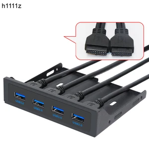 H1111Z 19 + 1 20-контактный 4-портовый концентратор USB 3,0 Передняя панель комбинированный кронштейн USB 3,0 концентратор адаптер для настольного ПК 3,5 