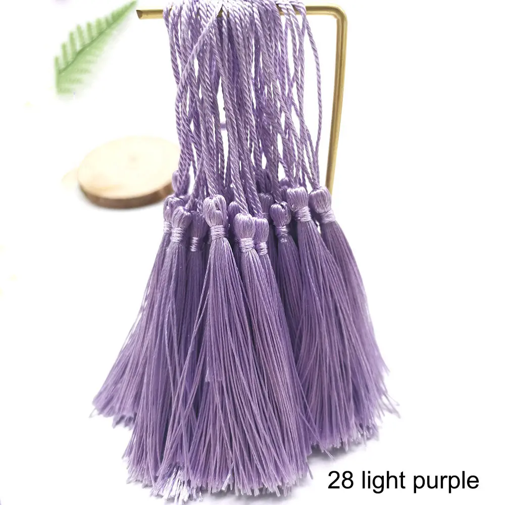 28 light purple 32 шт., 32 цвета, 7 см, Висячие веревочки, шелковые кисточки, бахрома, шитье, Банг, кисточка для украшения ключей, кисточки для самостоятельного изготовления, Украшения, Аксессуары для штор - Цвет: 28 light purple