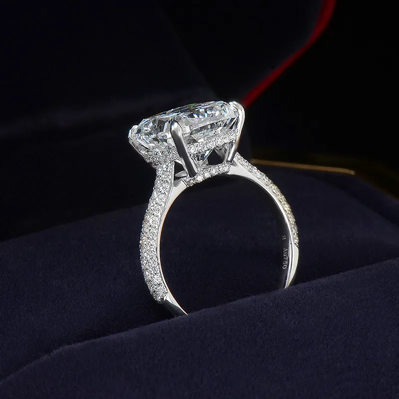 Роскошное женское кольцо 925 пробы Серебряная Подушка огранка 3ct AAAAA Sona cz вечерние Обручальные кольца для женщин Свадебные ювелирные изделия на палец