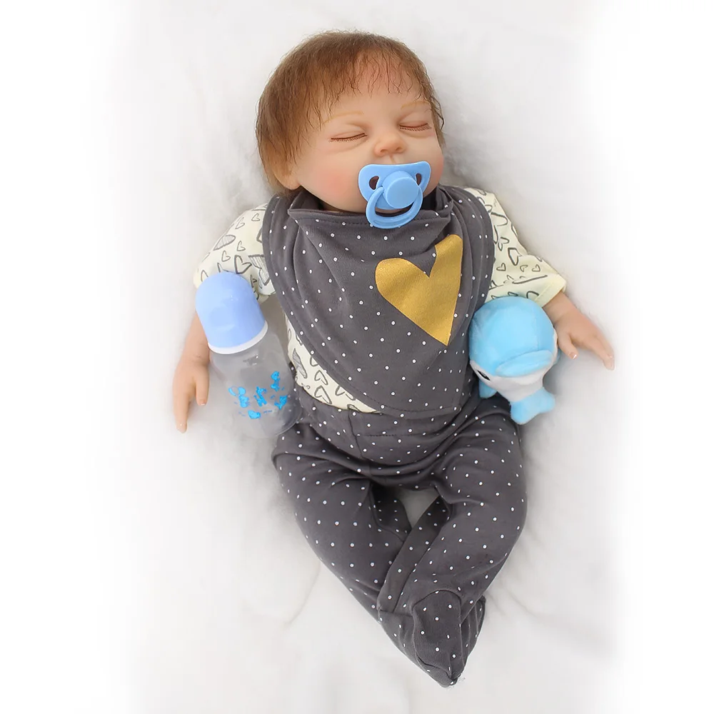Кукла реборн с милым толстым лицом 19 дюймов мягкая жизнь как Реборн малыш мальчик