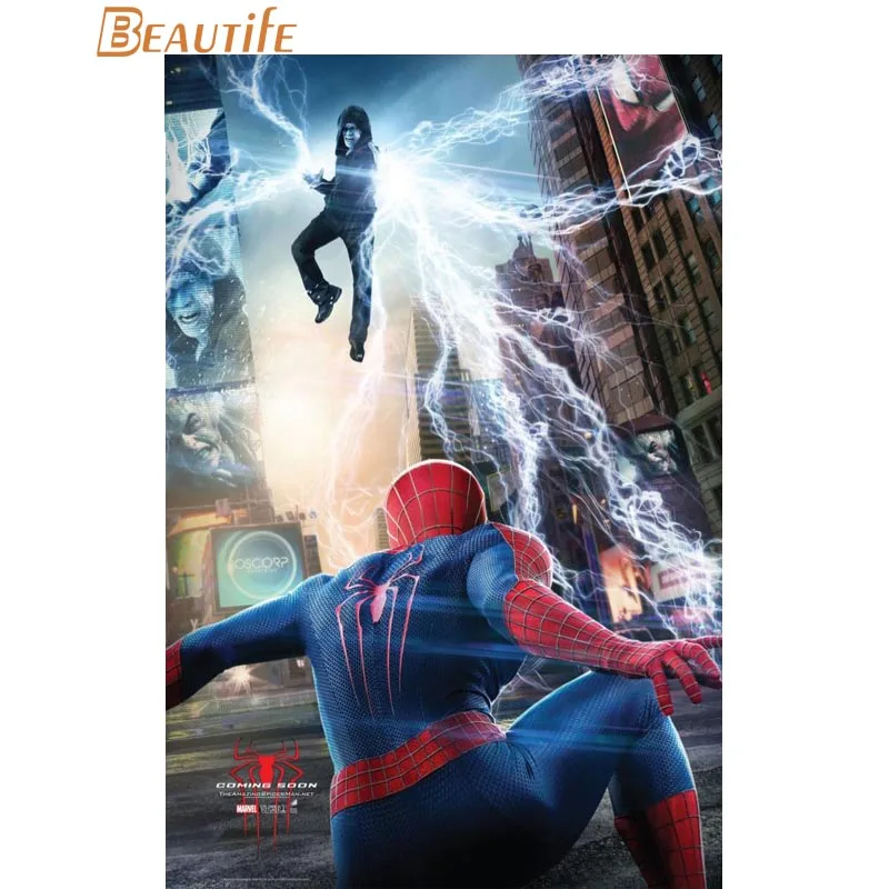 poster На заказ Человек-паук Ткань шелковая ткань плакат украшение дома стены искусства новая ткань шелковая ткань стены плакат печать - Цвет: poster