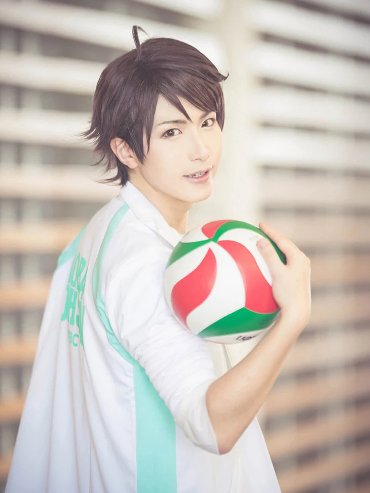 Haikyuu! Волейбол Toru Oikawa Toor короткий коричневый лоскутный многослойный термостойкий