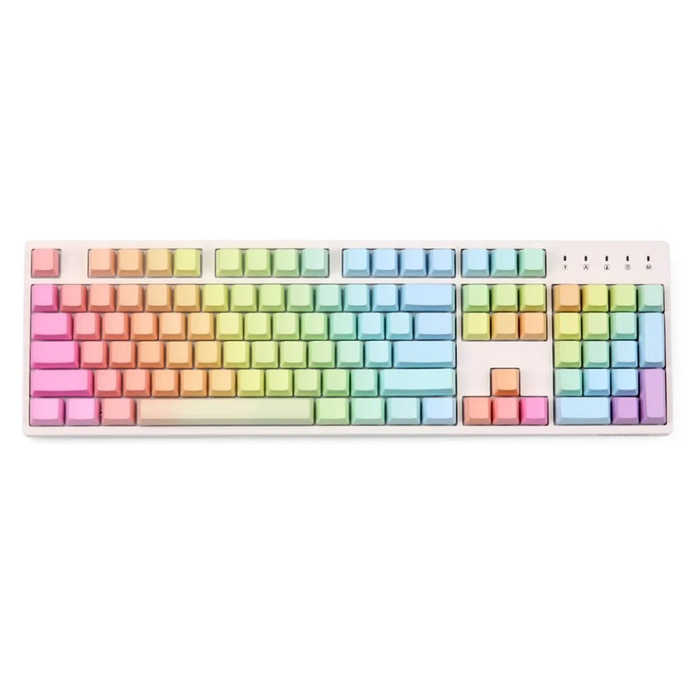 Пустые радужные колпачки OEM толстые PBT 123 ключи в ISO для cherry mx Porker GH60 Anne pro filco механическая клавиатура