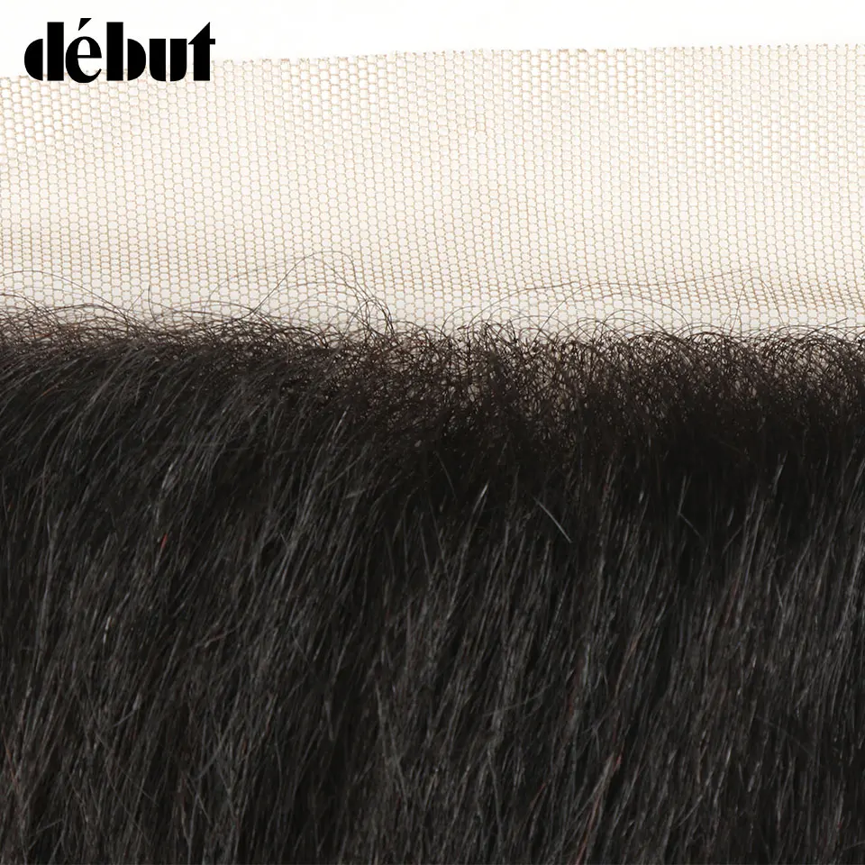 Debut Lace Closure Brazilian Yaki Straight Hair Remy Human Free Part 10-20 inch Shipping | Шиньоны и парики
