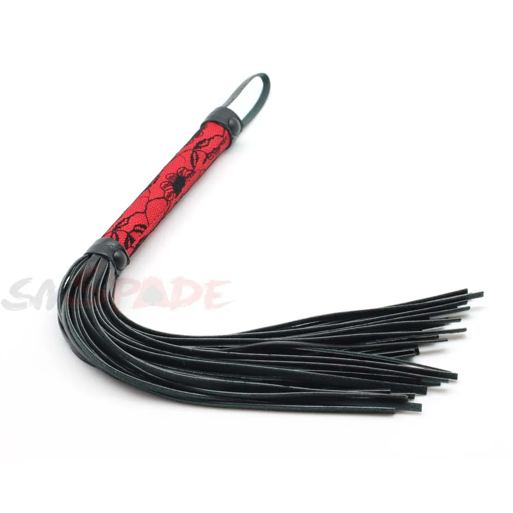 Красные кружевные кнут flogger секс порка для пар кожа PU хвосты кнута эротические