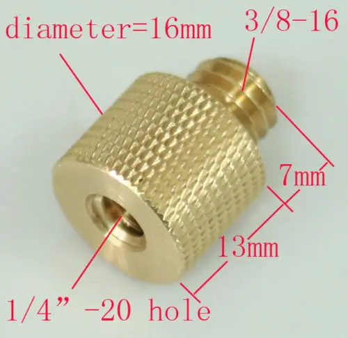 100x латунь адаптер 1/4 &quot - 20 женский до 3/8 16 fr свет стенд штатив камеры ( 100 шт) |