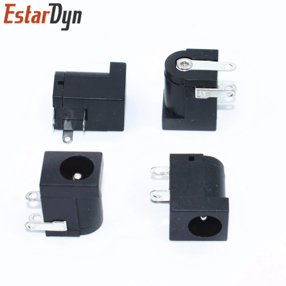 DC-005 черные заглушки DC Мощность с разъемом типа Jack DC005 5 5*2 1 мм 2 гнездо Круглый иглы