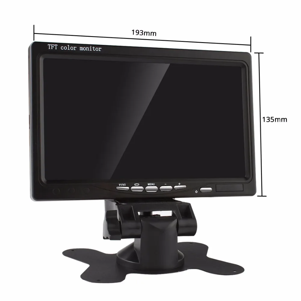 7 дюймовый TFT LCD цветной 2 видео вход Автомобильный подголовник заднего вида DVD
