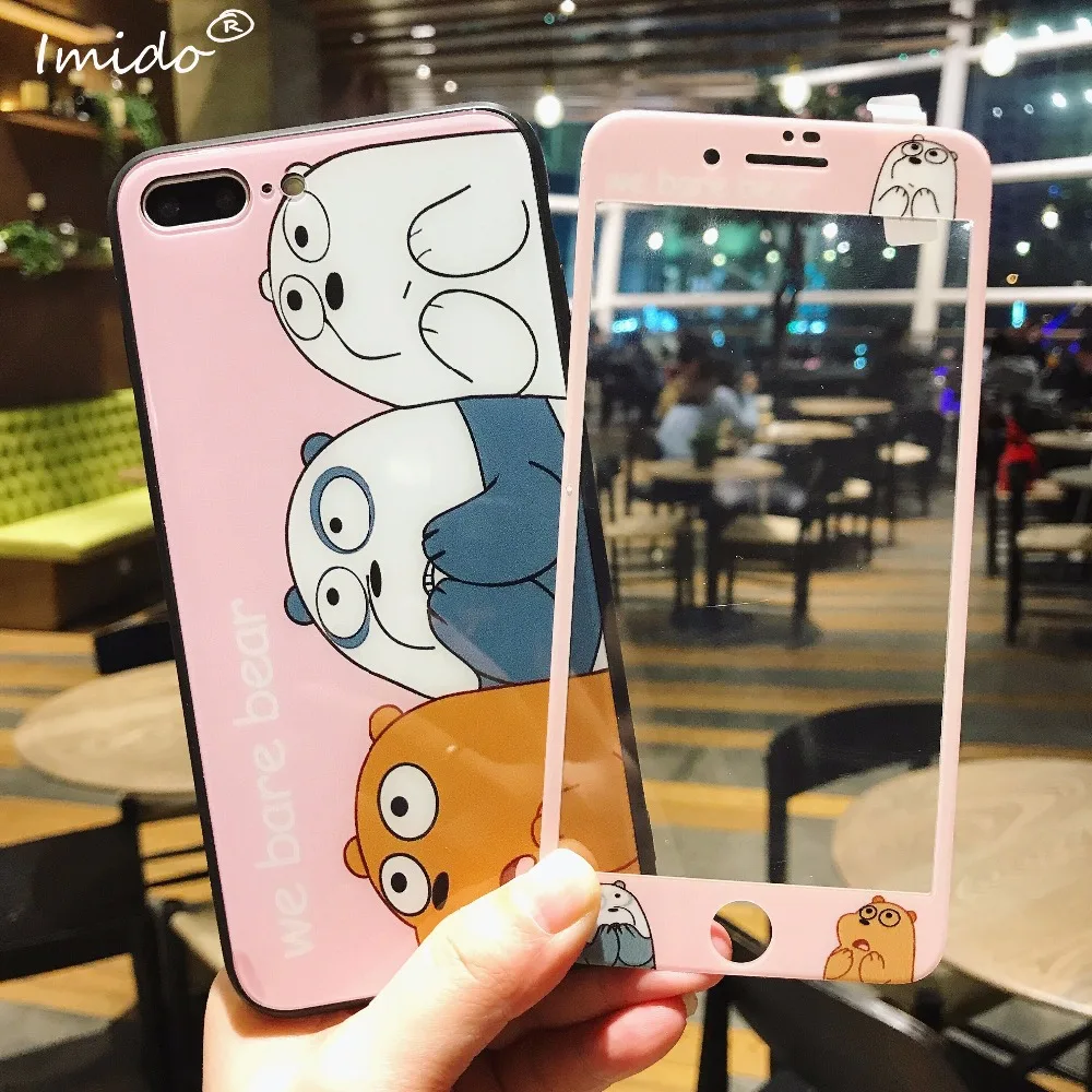 Горячая продажа панели телефона с рисунком + протектор экрана для IPhone X 6 S 7 8 Plus iPhone