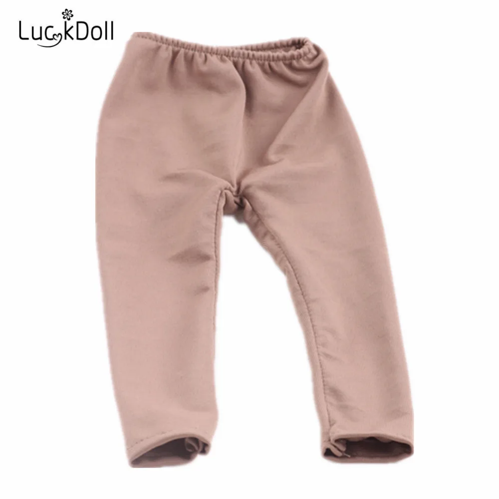 LUCKDOLL Новые повседневные однотонные леггинсы подходят 18 дюймов Американский 43 см детская кукла одежда аксессуары, игрушки для девочек, поколение, подарок