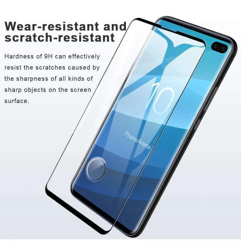 Закаленное 3d стекло с полным покрытием для Samsung Galaxy S10 Plus защита экрана со