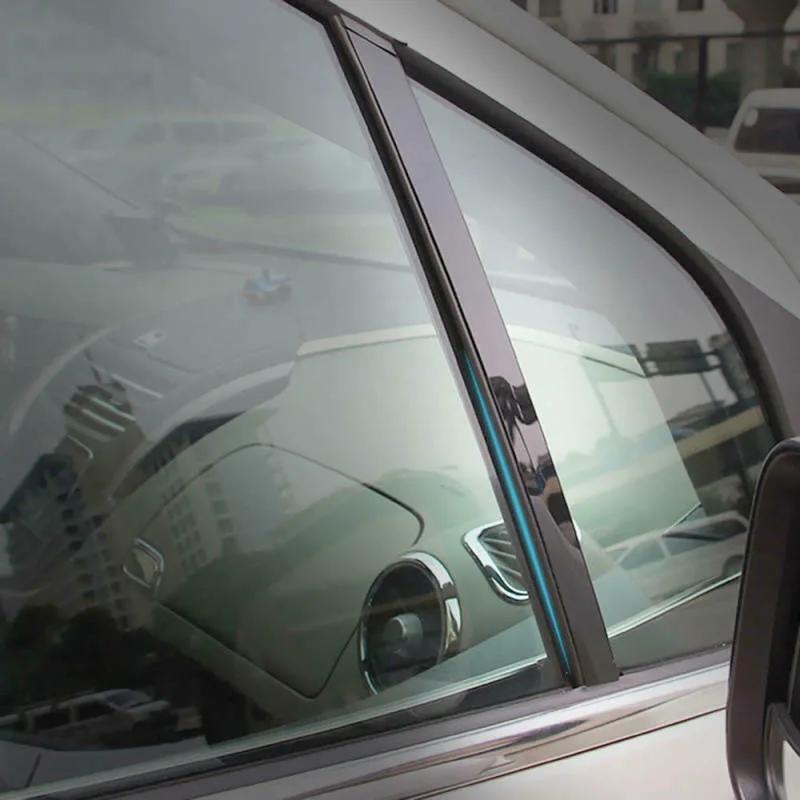 2019 8 шт./компл. Блестящий зеркальный эффект окошко центральный столб крышка