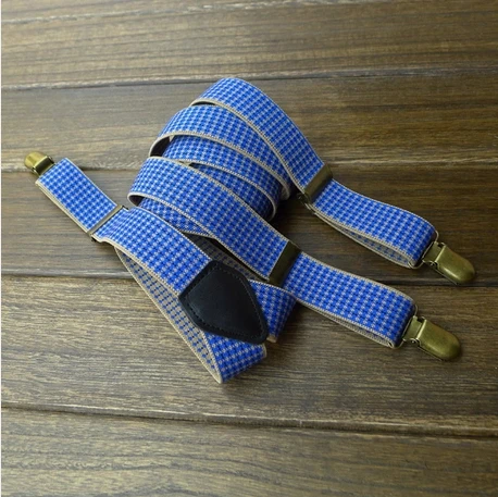 Мужские подтяжки женские в британском стиле клетку для брюк регулируемые с 3