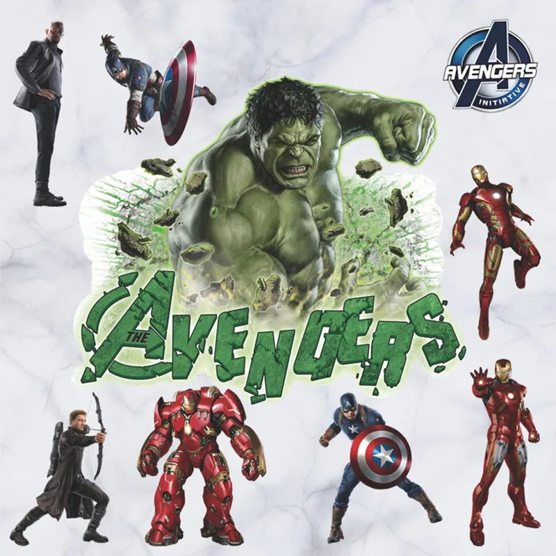 Мстители постер наклейки Супер герои 3d Тор Железный человек виниловые на стену