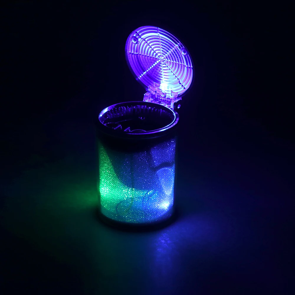 

Car Ashtray with LED Light Cigarette Cigar Ash Tray Container Smoke Ash Cylinder Smoke Cup Holder Storage Cup Auto Accessories